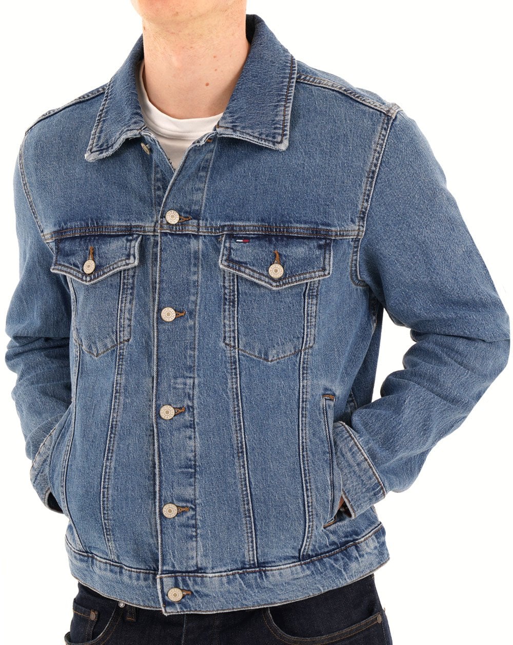 Tommy Jeans Ryan Trucker Jacket Denim Medium - Image 3