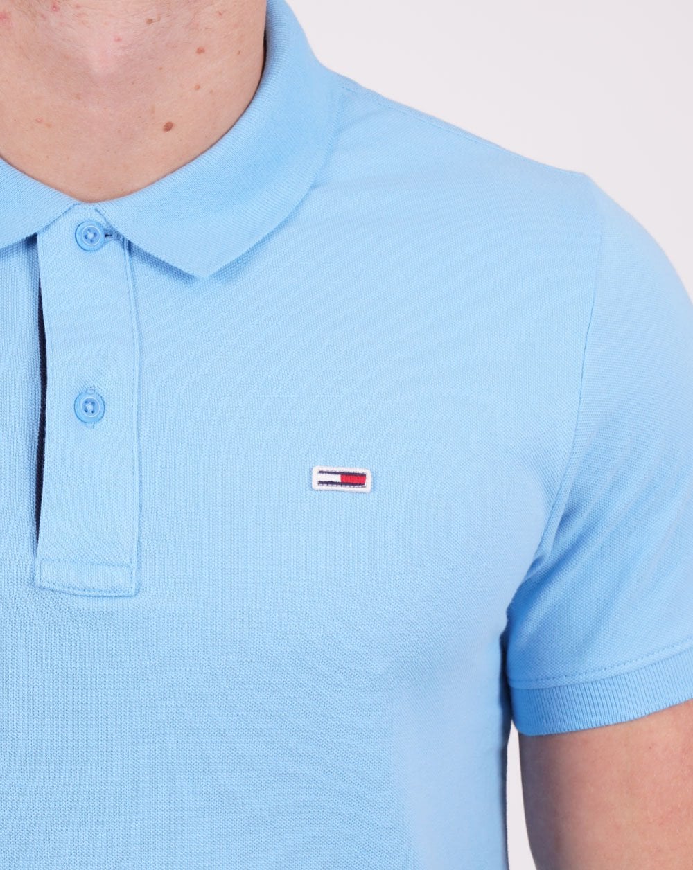Tommy Jeans Signature Placket Polo Shirt Skysail - Image 2