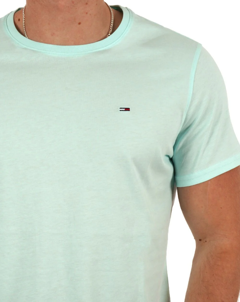 Tommy Jeans Slim Fit T Shirt Spring Mint - Image 2