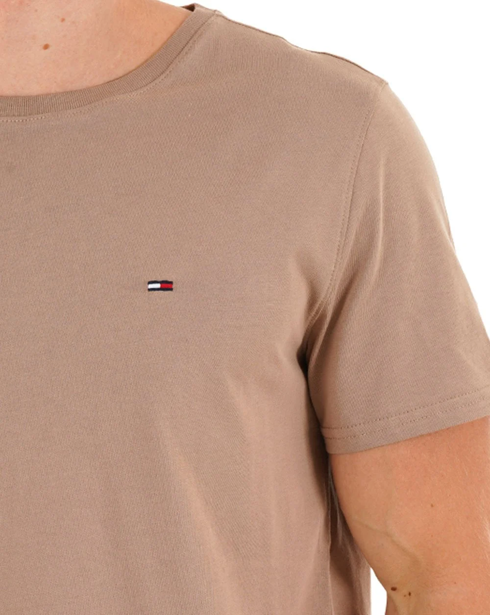 Tommy Jeans Slim Fit T Shirt Taupe - Image 2