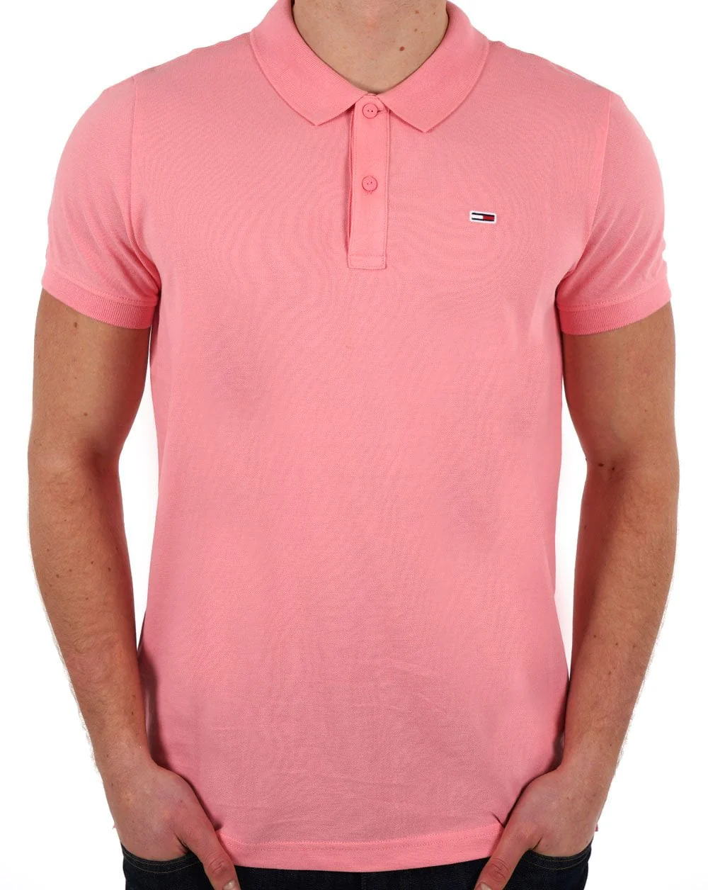 Tommy Jeans Slim Placket Polo Tickled Pink - Image 3