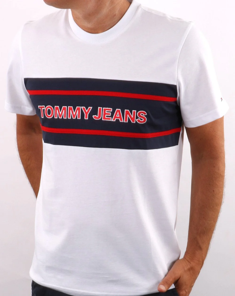 Tommy Jeans Stripe T-shirt White/Multi - Image 3