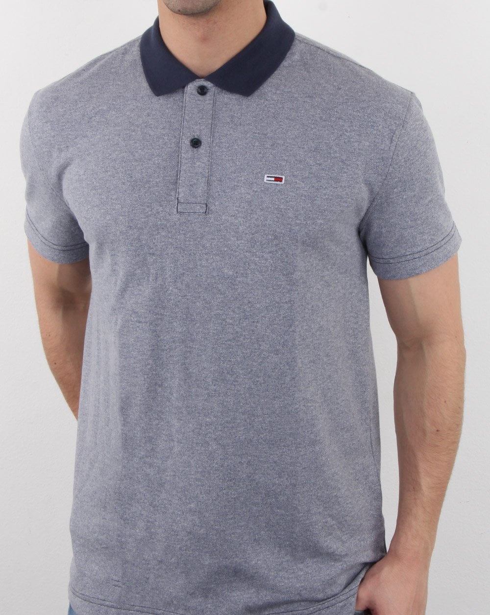 Tommy Jeans Textured Polo Shirt Twilight Navy - Image 2
