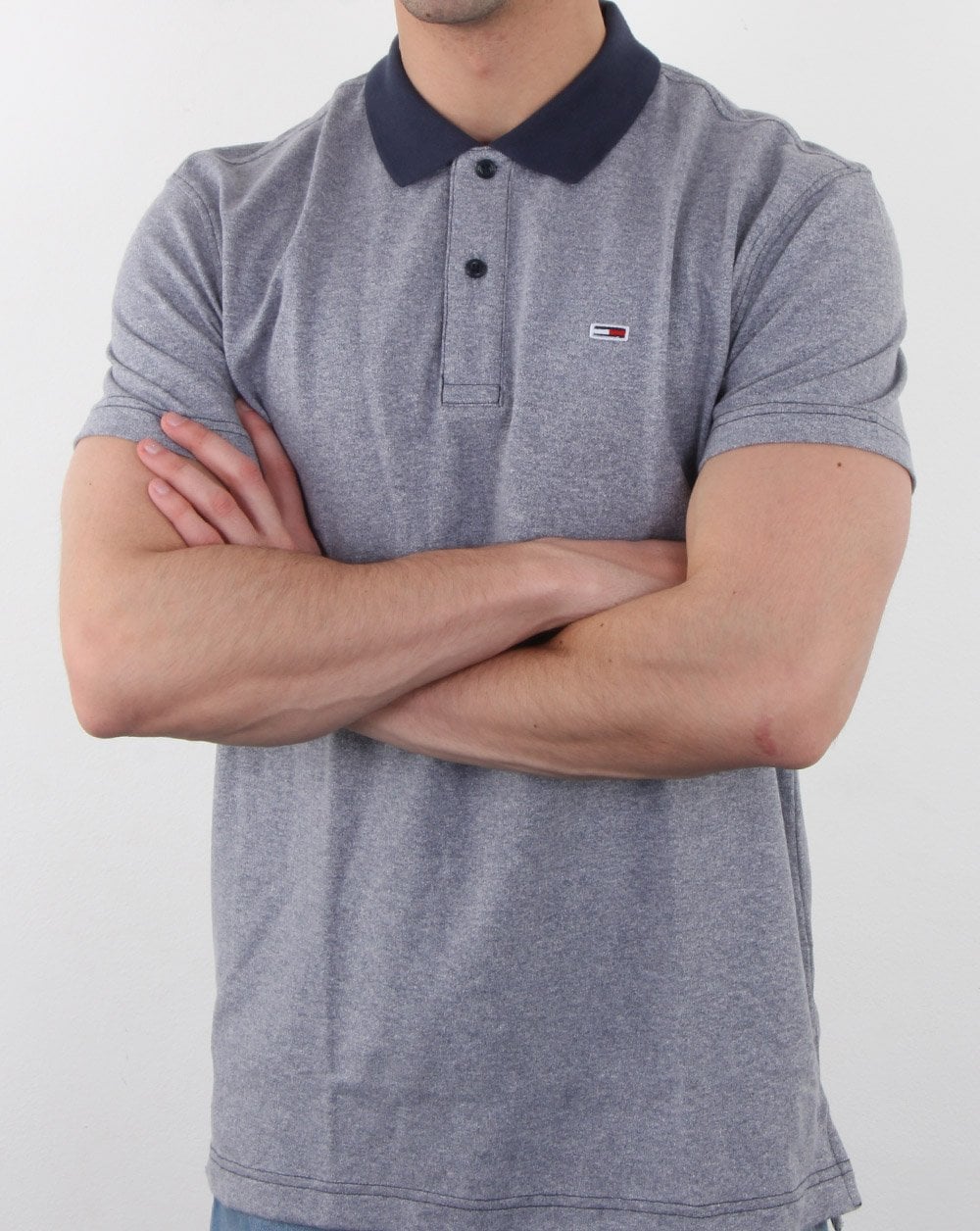Tommy Jeans Textured Polo Shirt Twilight Navy - Image 3