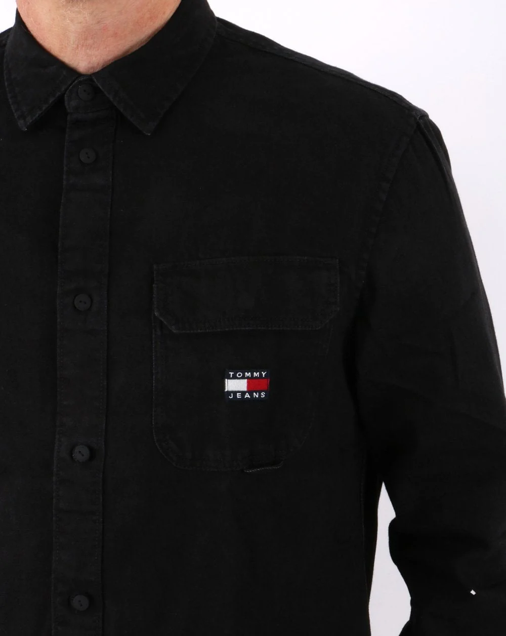 Tommy Jeans True Black Denim Shirt Black - Image 2