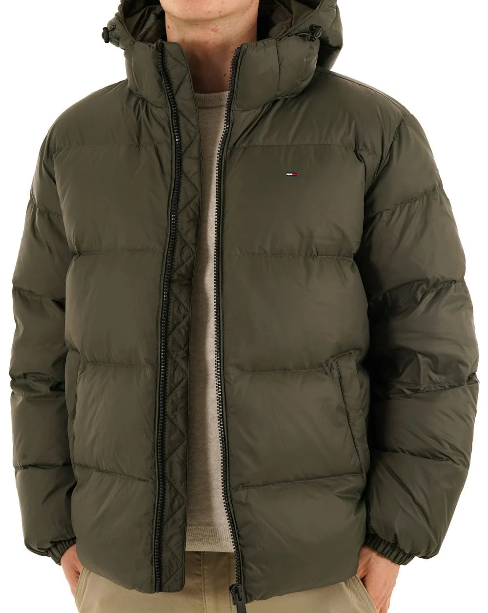 Tommy Jeans Water Repellent Down Jacket Pewter Green - Image 4