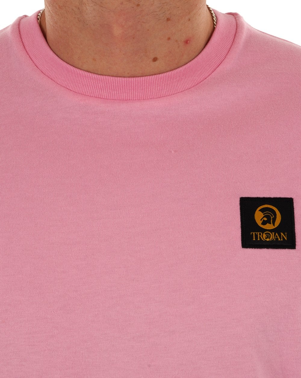 Trojan Badged Plain T-shirt Pink - Image 2