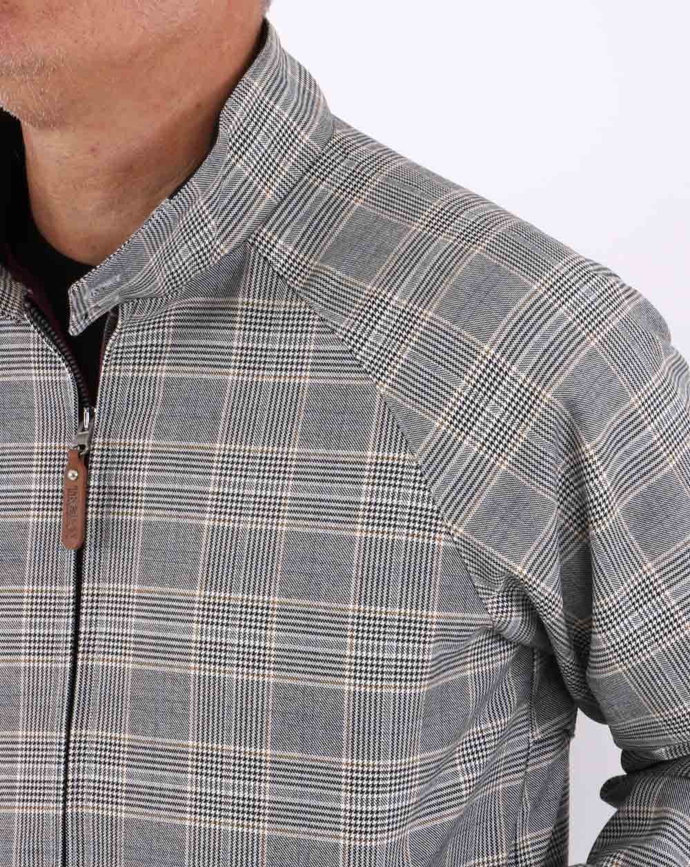 Trojan Check Harrington Jacket Black - Image 2