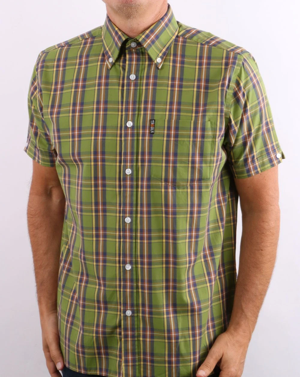 Trojan Check Shirt Green