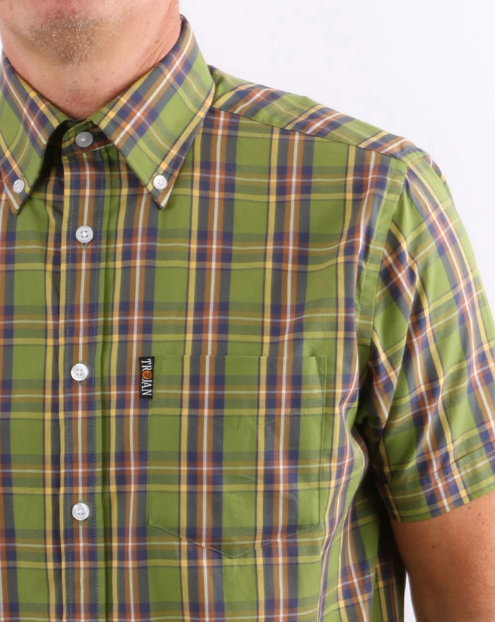 Trojan Check Shirt Green - Image 4