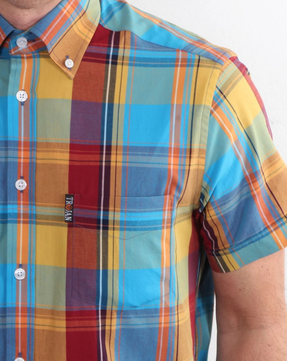 Trojan Check Shirt Mustard - Image 2