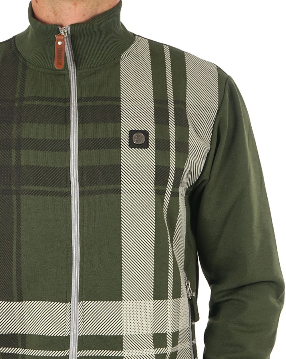 Trojan Check Track Top Army - Image 2