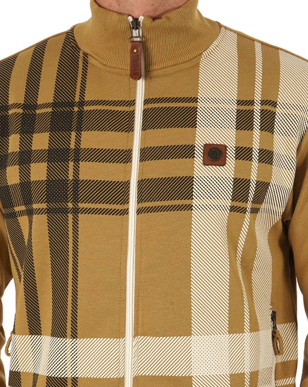 Trojan Check Track Top Camel - Image 2