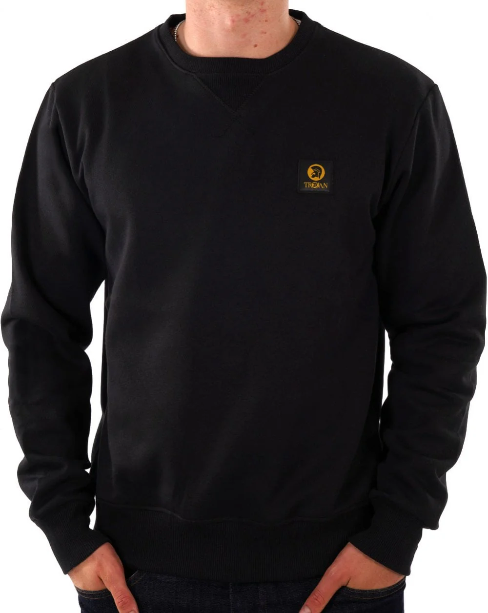 Trojan Crew Neck Sweatshirt Black