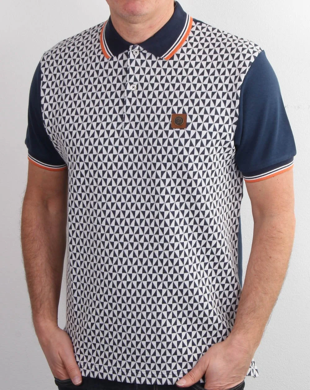 Trojan Diamond Polo Shirt Navy