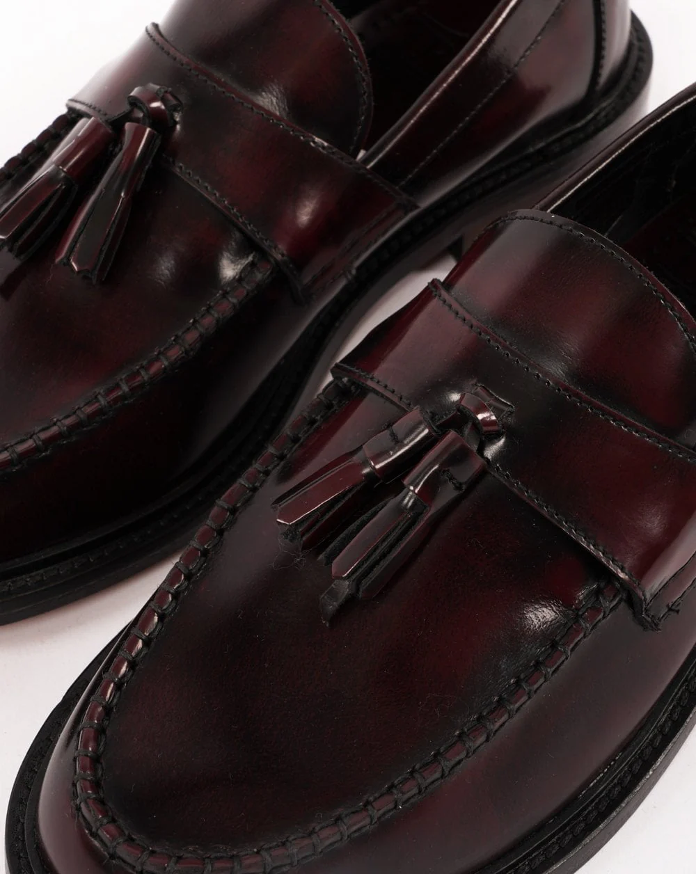 Trojan Duke Tassel Loafer Oxblood - Image 2