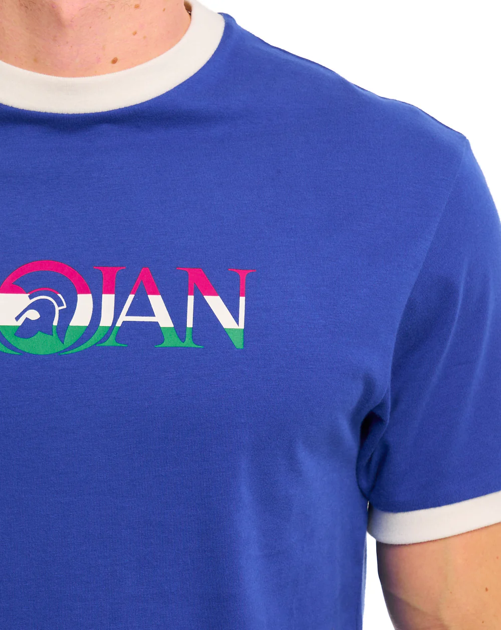 Trojan Helmet Logo T-shirt Cobalt Blue - Image 3