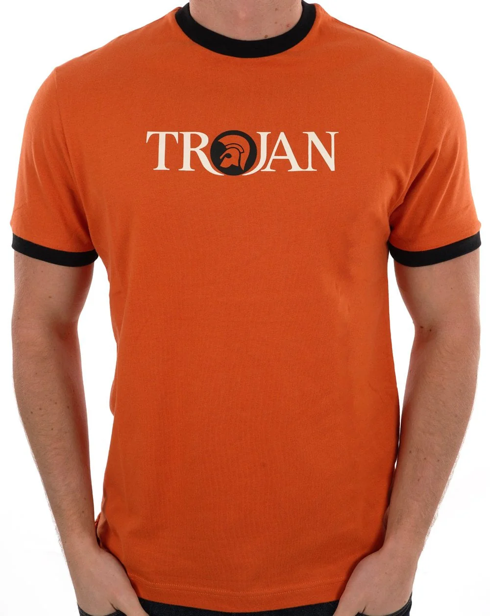 Trojan Helmet Logo T-shirt Orange