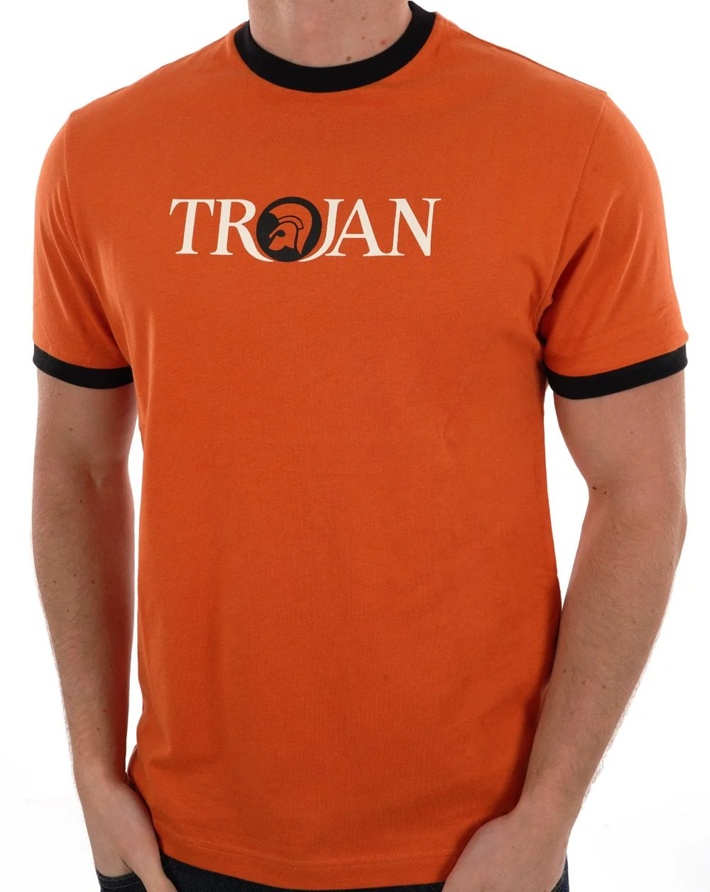 Trojan Helmet Logo T-shirt Orange - Image 3