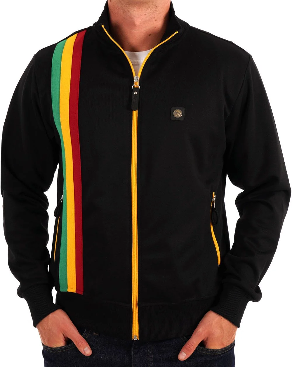 Trojan Racing Stripe Track Top Black