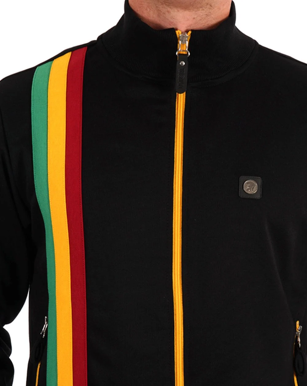 Trojan Racing Stripe Track Top Black - Image 2
