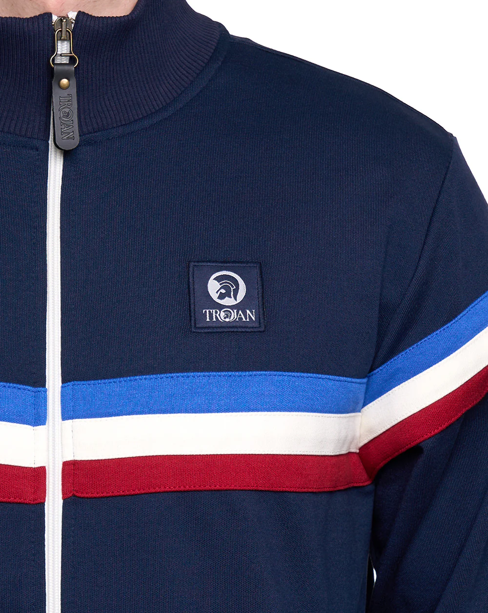 Trojan Retro Stripe Track Top Navy - Image 3