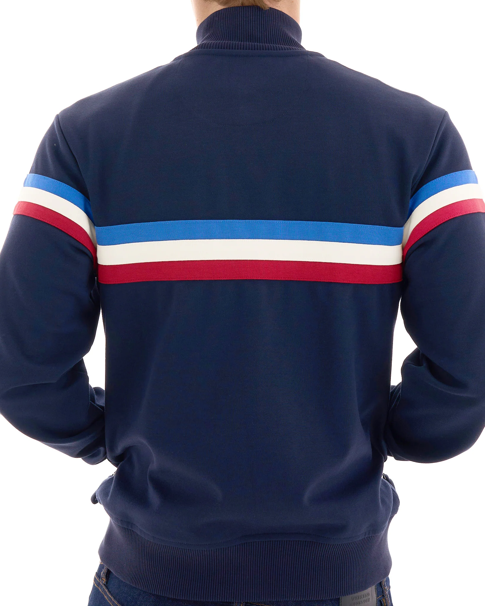 Trojan Retro Stripe Track Top Navy - Image 4