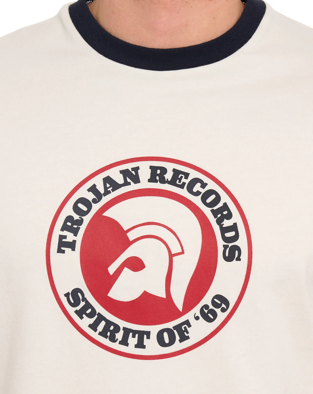 Trojan Spirit Of 69 T-shirt Ecru/Navy - Image 3