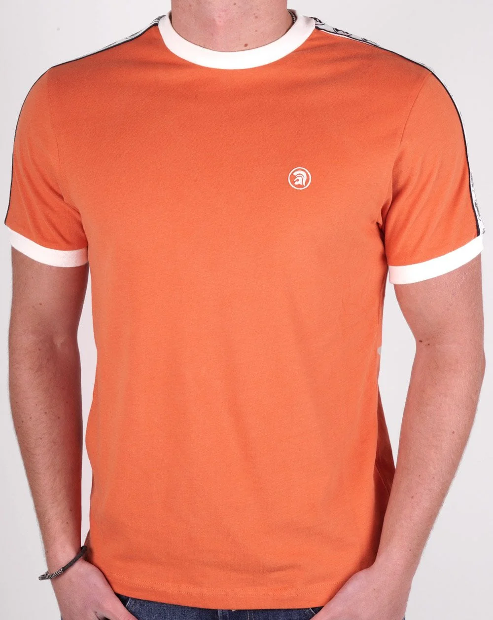Trojan Taped Sleeve T-shirt Orange - Image 2