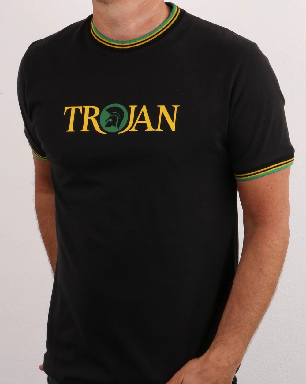 Trojan Tipped Signature T-shirt Black - Image 4