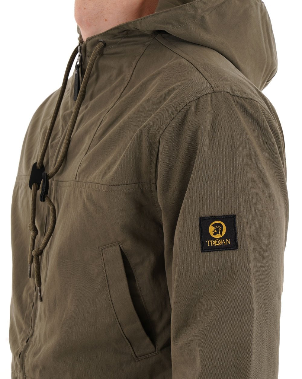 Trojan Twill Badged Parka Army - Image 2
