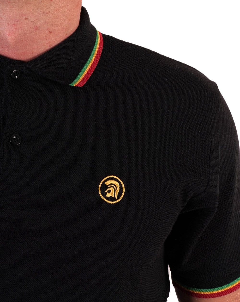 Trojan Twin Tipped Signature Polo Black - Image 2