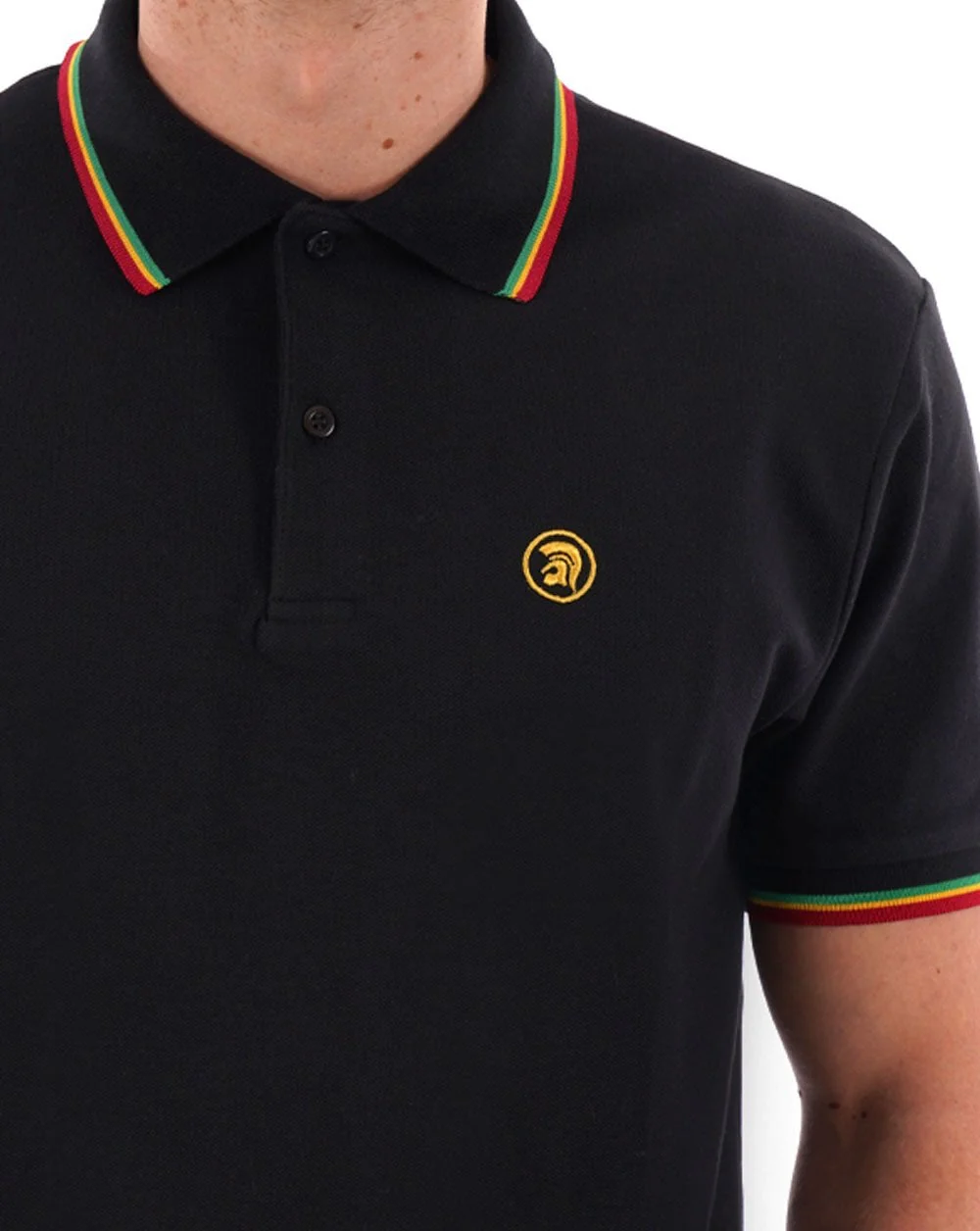 Trojan Twin Tipped Signature Polo Black - Image 2