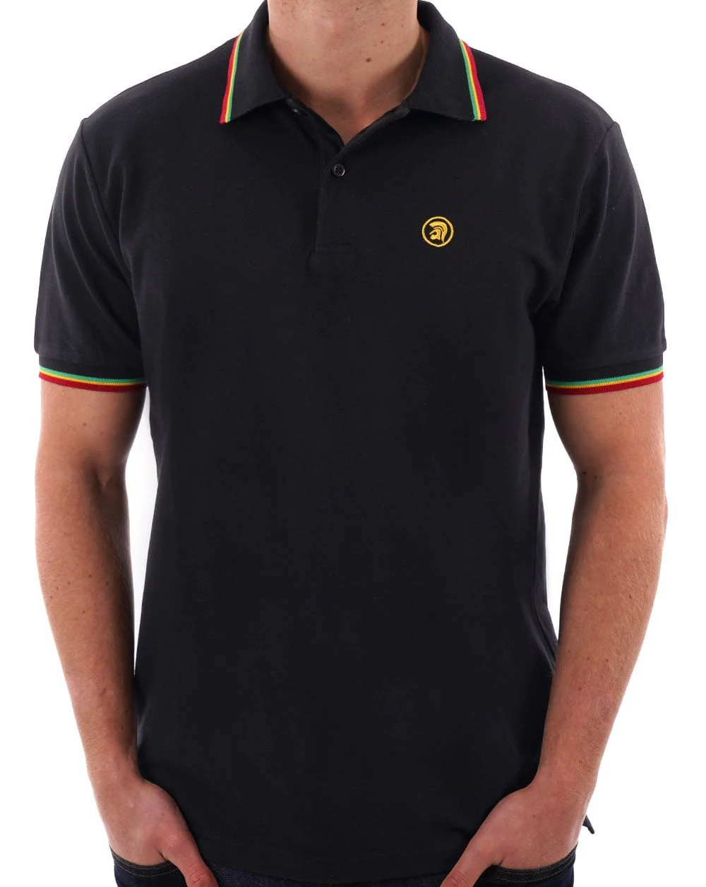 Trojan Twin Tipped Signature Polo Black - Image 3