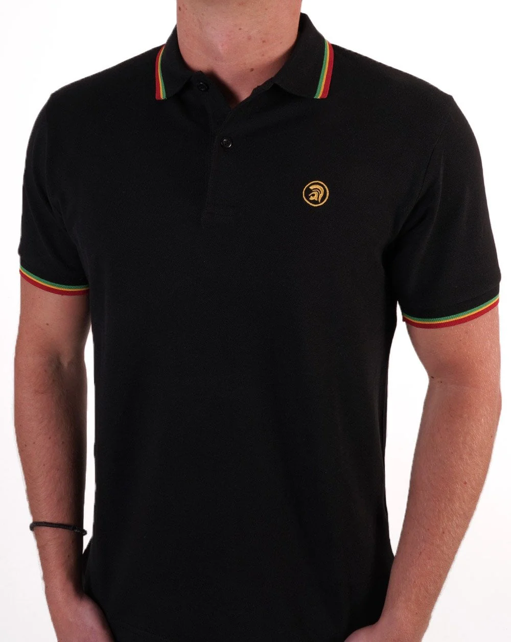 Trojan Twin Tipped Signature Polo Black - Image 4