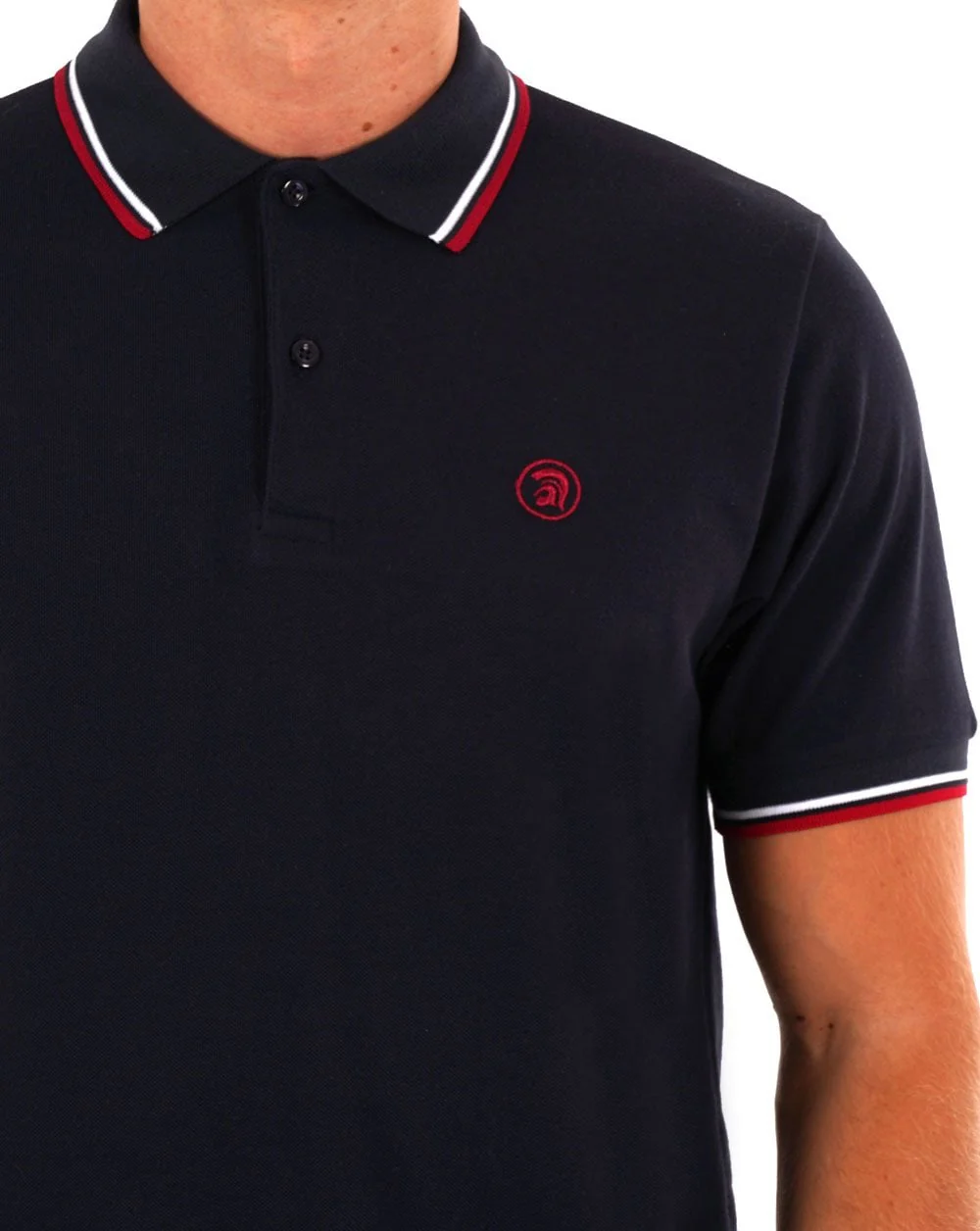 Trojan Twin Tipped Signature Polo Navy - Image 2