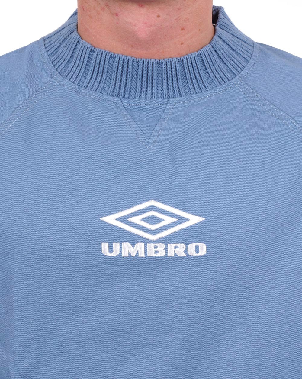 Umbro Classic 90s Drill Sweat Top Sky Blue - Image 2