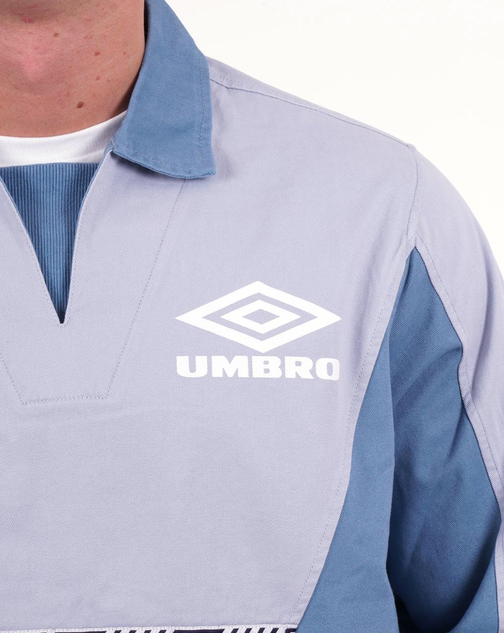 Umbro Classic 90s Drill Training Top Sky Blue - Image 2