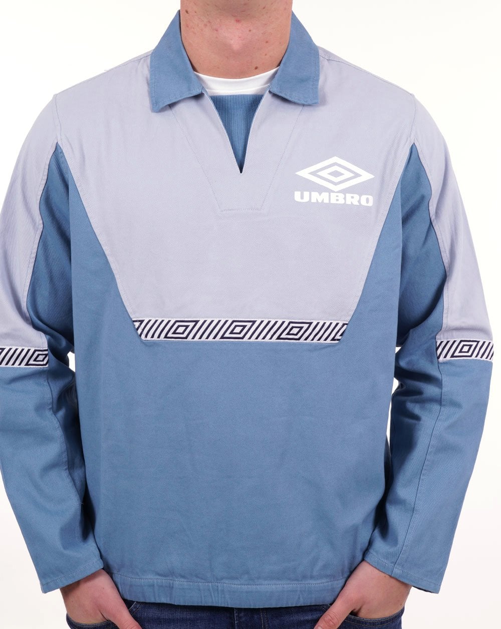 Umbro Classic 90s Drill Training Top Sky Blue - Image 4