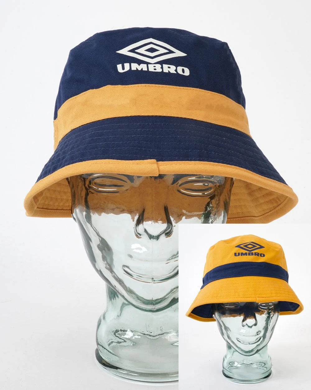 Umbro X Gio Goi Reversible Bucket Hat Mustard/Navy Blue