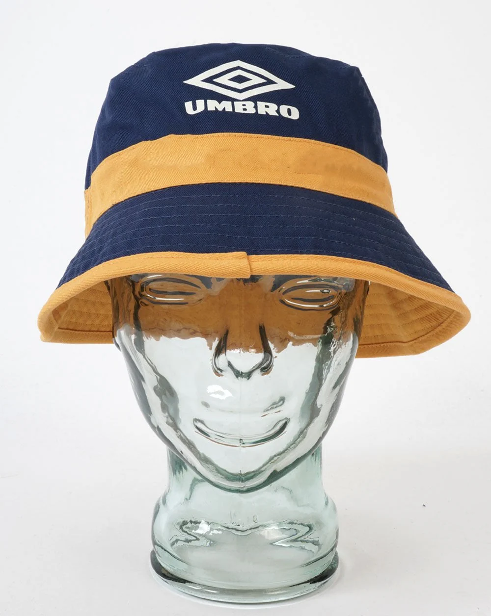 Umbro X Gio Goi Reversible Bucket Hat Mustard/Navy Blue - Image 4