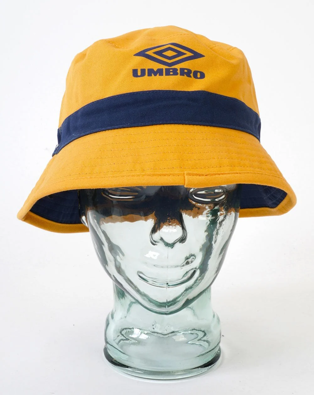 Umbro X Gio Goi Reversible Bucket Hat Mustard/Navy Blue - Image 5