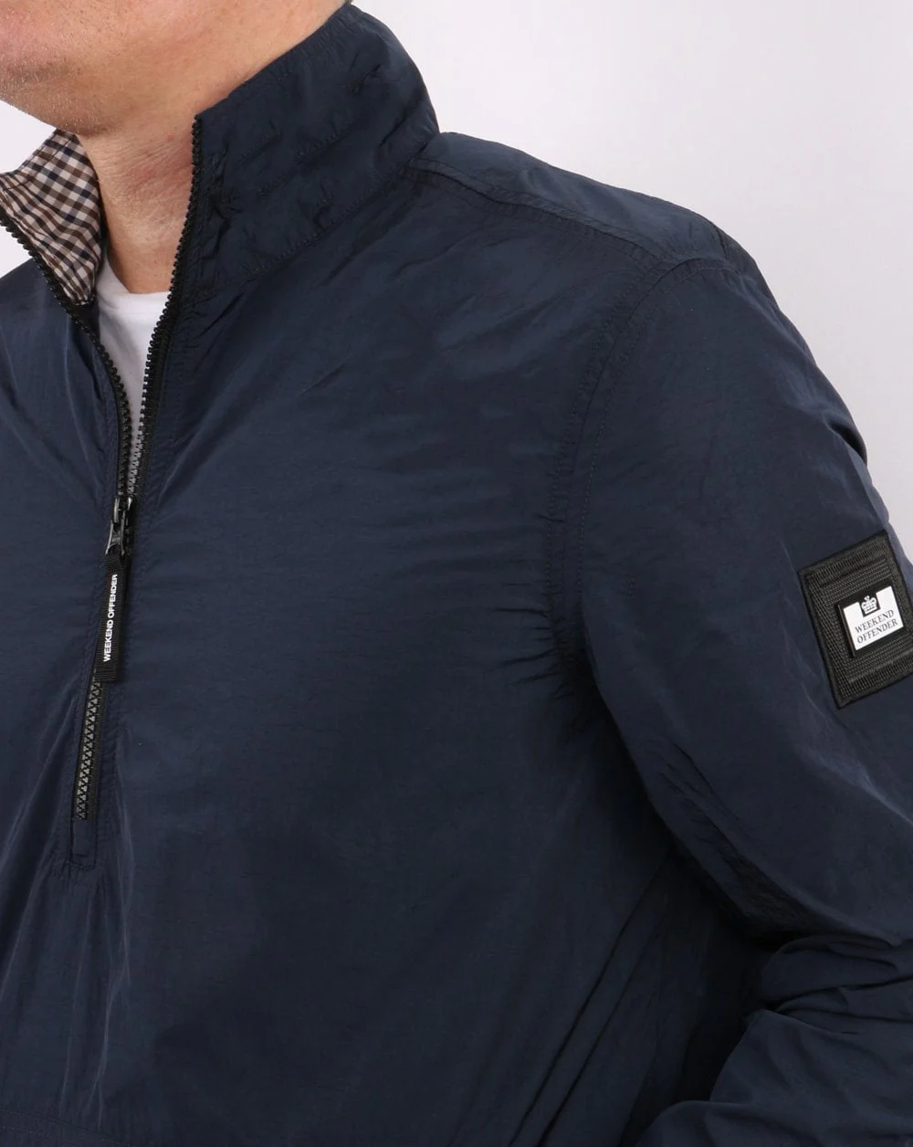 Weekend Offender 1/4 Zip Jacket Navy - Image 2