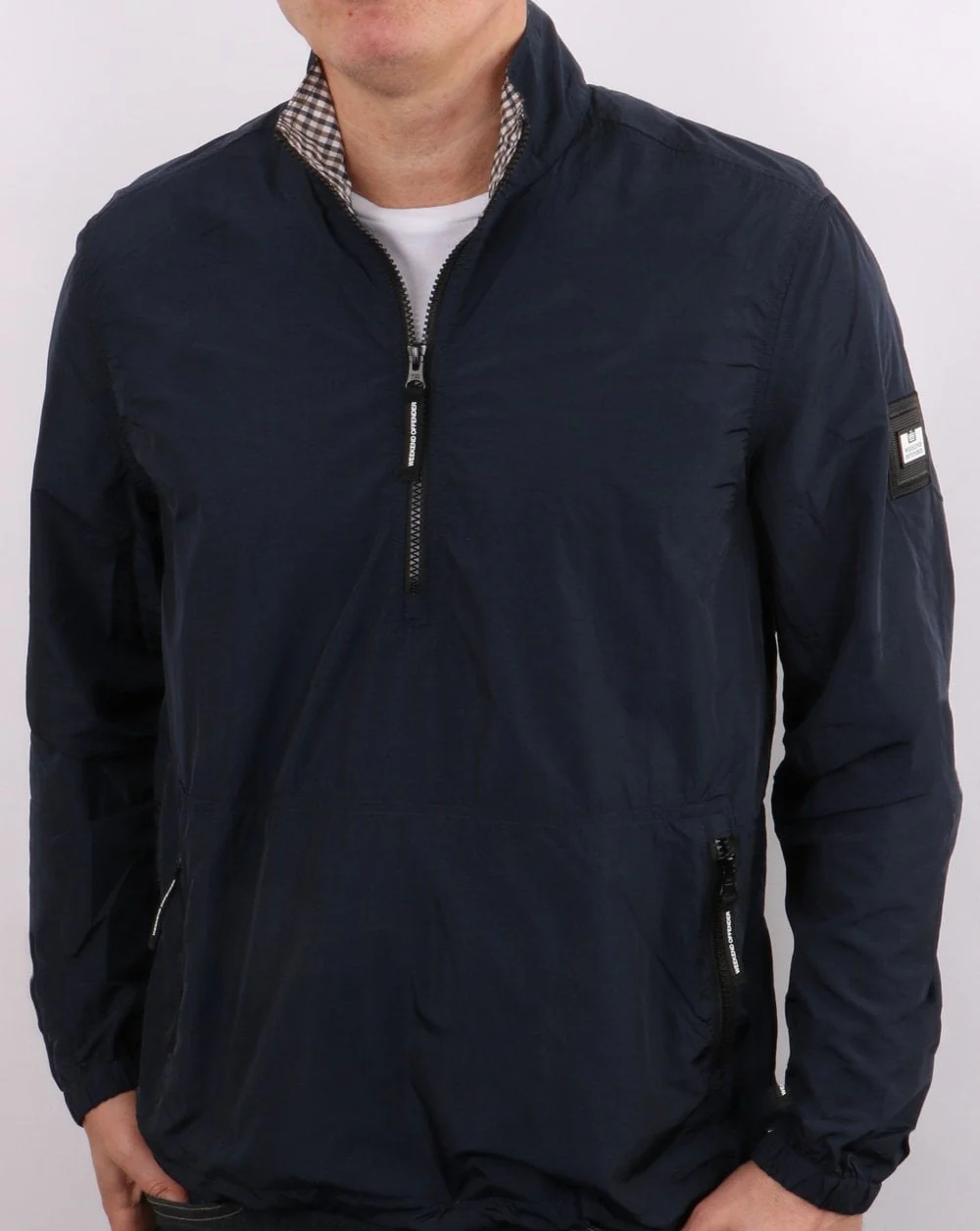Weekend Offender 1/4 Zip Jacket Navy - Image 3
