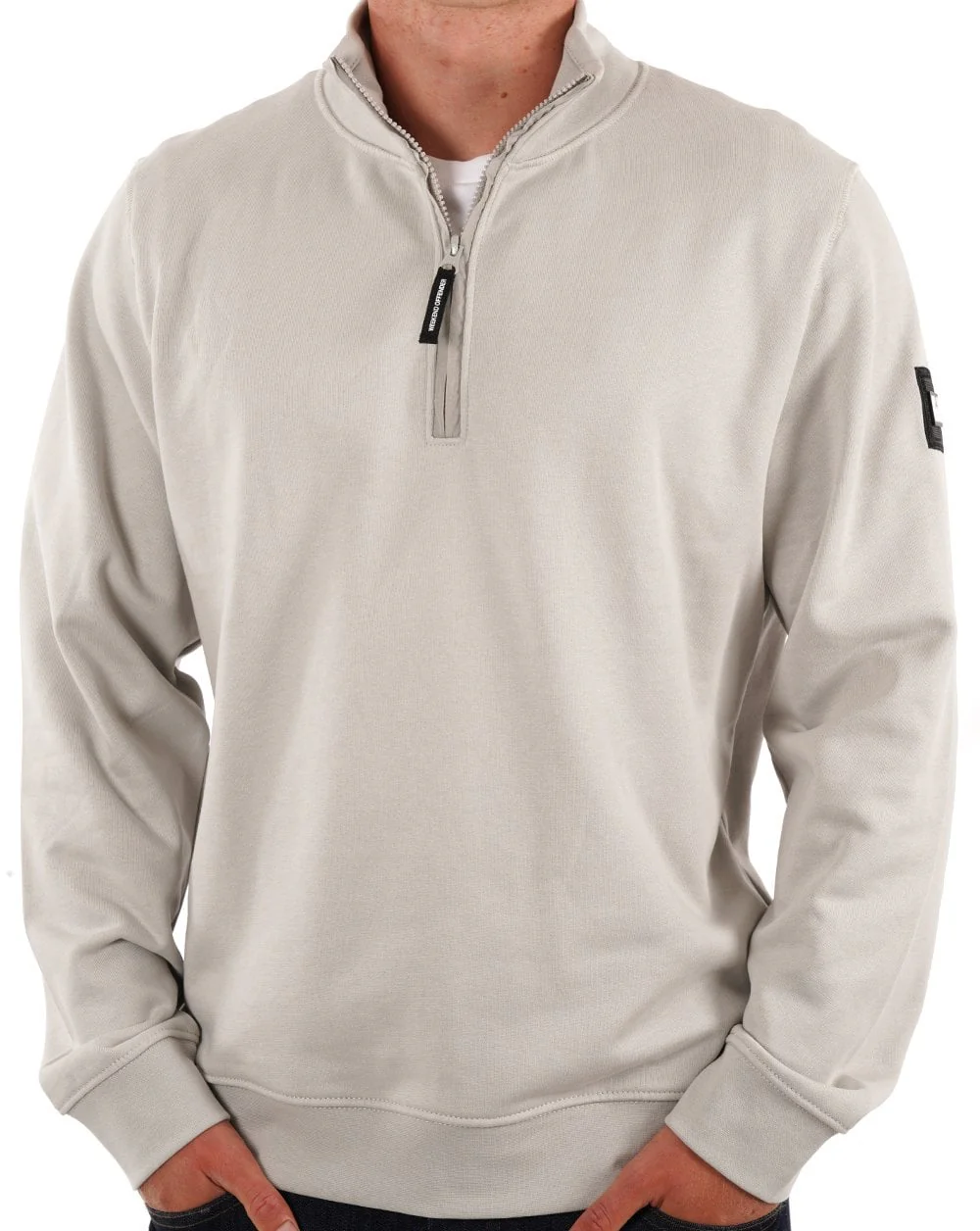 Weekend Offender 1/4 Zip Sweat Cement - Image 3