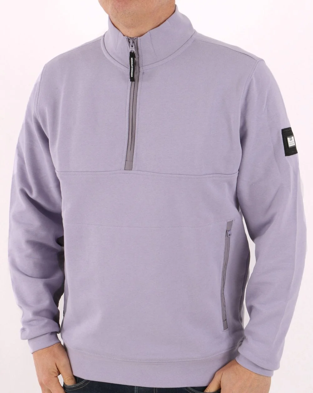 Weekend Offender 1/4 zip Sweat lilac