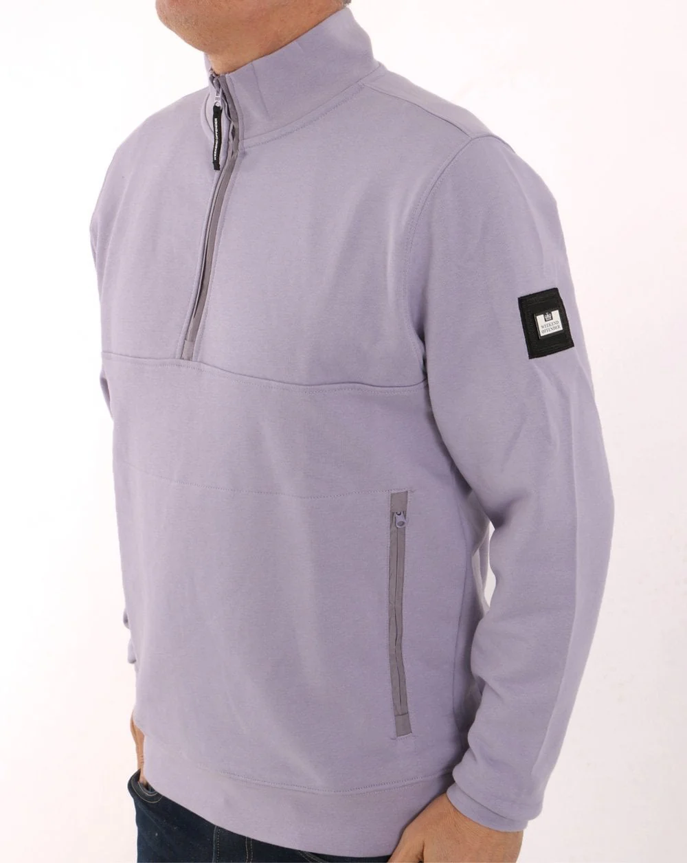 Weekend Offender 1/4 zip Sweat lilac - Image 2