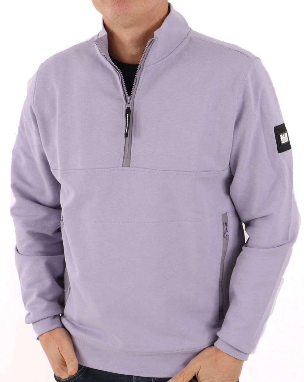 Weekend Offender 1/4 zip Sweat lilac - Image 4