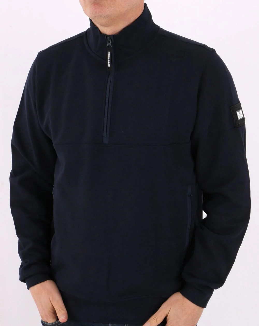 Weekend Offender 1/4 Zip Sweat Navy - Image 2