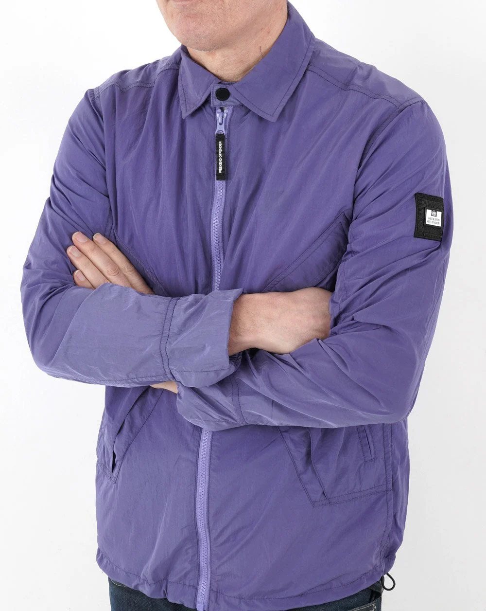 Weekend Offender Arrow Hwy Overshirt Purple Ink - Image 3